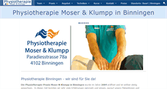 Desktop Screenshot of physiotherapie-binningen.ch